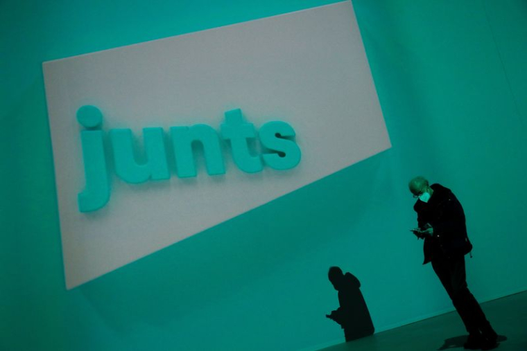 "Junts per Catalunya" lors d'un rassemblement à Barcelone