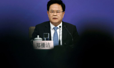 Président de la CNDR, Zheng Shanjie, lors d'une conférence de presse à Pékin