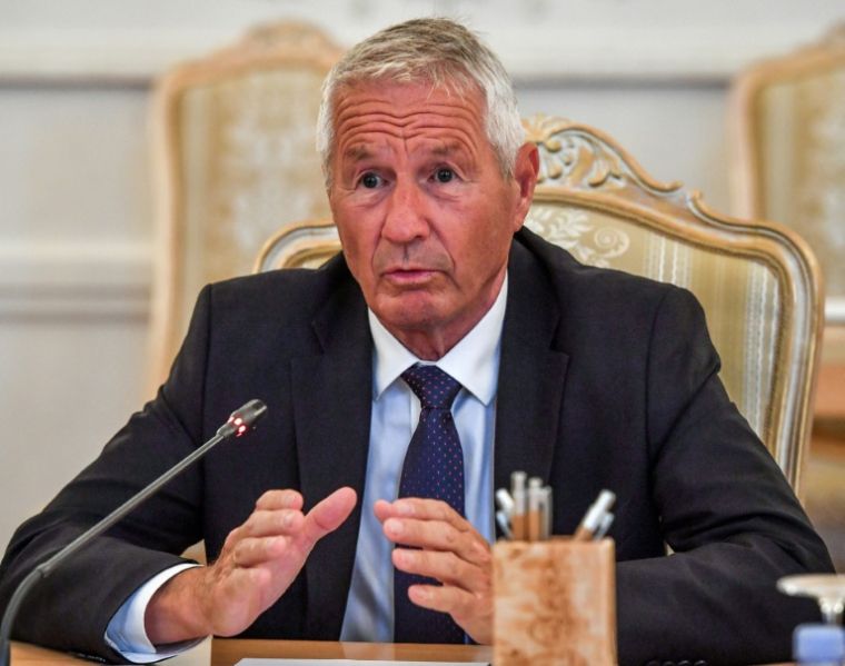 Thorbjørn Jagland, alorssecrétaire général du Conseil de l'Europe, à Moscou le 20 juin 2018 ( AFP / Yuri KADOBNOV )