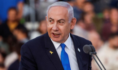 Benjamin Netanyahu lors d'une cérémonie en Israël