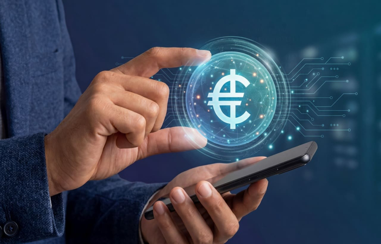 Quels nouveaux usages pourrait introduire le futur euro num&eacute;rique ? (visuel cr&eacute;&eacute; &agrave; l'aide de l'IA)