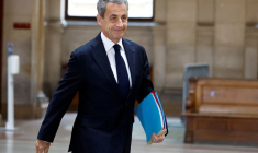 L'ancien président français Nicolas Sarkozy arrive au palais de justice de Paris, France