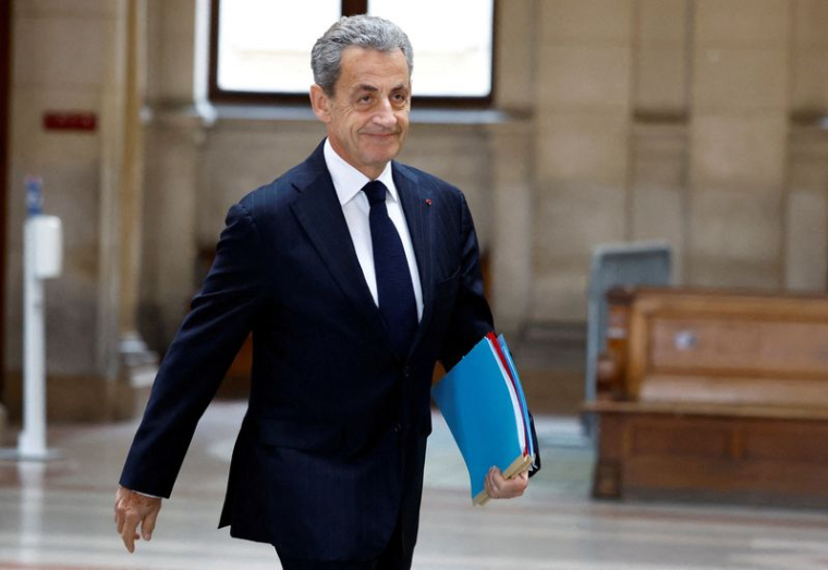 L'ancien président français Nicolas Sarkozy arrive au palais de justice de Paris, France