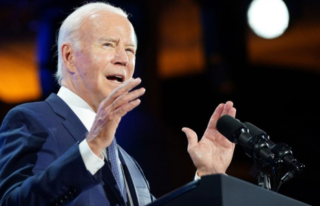 Le président américain Joe Biden prononce un discours à San Francisco, en Californie