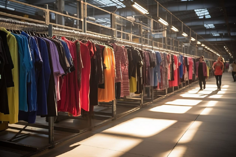 (Entrepôt accessible aux clients pendant les ventes et braderies de magasins d'usine - Crédit photo : Adobe Stock)