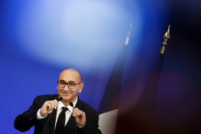 Le ministre de l'Intérieur Laurent Nuñez lors d'une conférence de presse à Paris, le 20 avril 2026 ( AFP / Kenzo TRIBOUILLARD )