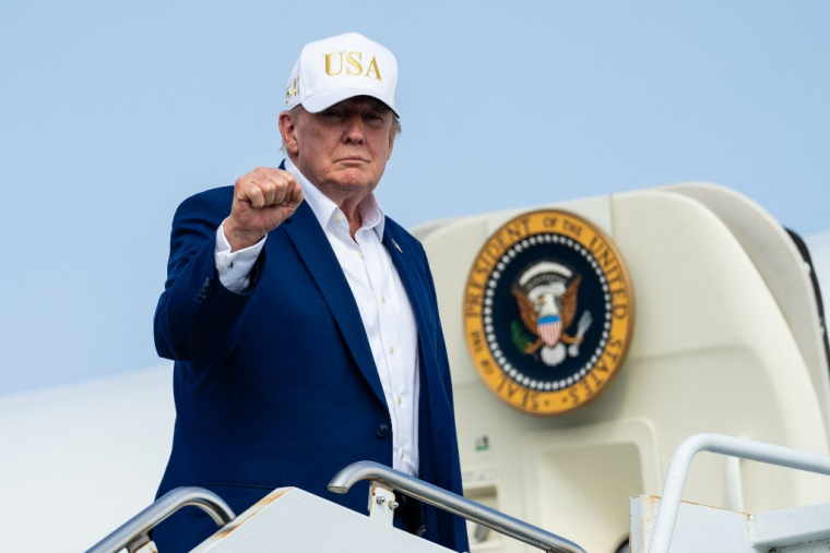 Donald Trump à Morristown, aux États-Unis, le 9 août 2026. ( GETTY IMAGES NORTH AMERICA / ERIC LEE )