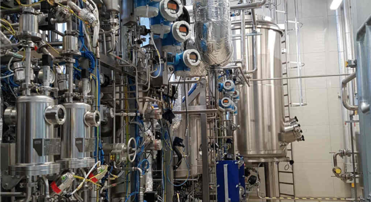 Global Bioenergies développe une technologie pour transformer le sucre en essence par fermentation bactérienne. (© J. Corric)