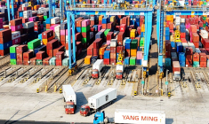 Le port de Qingdao, en Chine. ( AFP / STR )