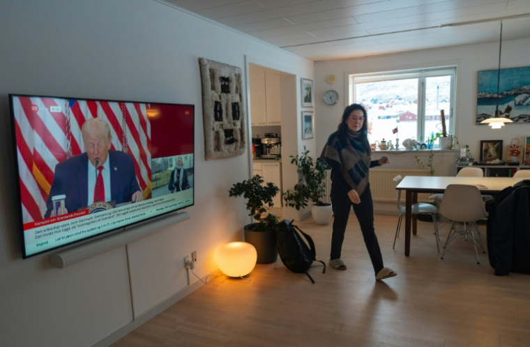 Ulrikke Andersen, professionnelle de la location touristique, le 16 janvier 2026 à son domicile de Nuuk au Groenland ( AFP / Alessandro RAMPAZZO )