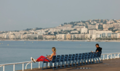 La promenade des Anglais en bord de mer à Nice, le 8 juin 2025 ( AFP / Ludovic MARIN )