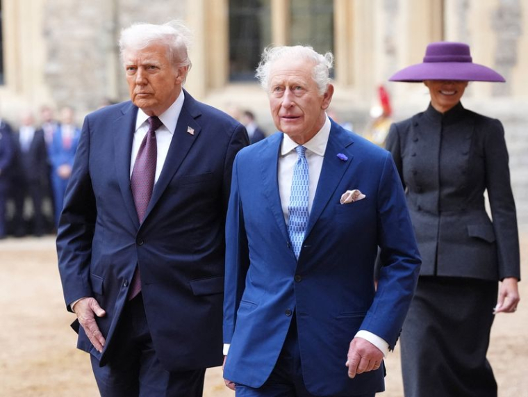 Le président américan Donald Trump lors de sa deuxième visite d'État au Royaume-Uni