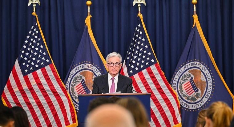 Le patron de la Fed, Jerome Powell, a préconisé une politique de fermeté face à l'inflation. (© AFP)