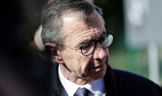 Le candidat LR à la présidentielle Bruno Retailleau à Nanterre le 23 avril 2026 ( AFP / STEPHANE DE SAKUTIN )