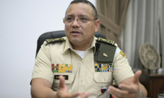 Le ministre de la Défense du Guatemala, Henry Saenz,lors d’un entretien avec l’AFP à Guatemala City, le 23 mars 2026 ( AFP / JOHAN ORDONEZ )
