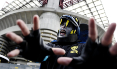 Une pensée pour Marco, unique supporter à l’arrivée des joueurs de l’Inter