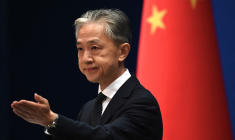Wang Wenbin à Pékin, le 8 août 2022. ( AFP / NOEL CELIS )