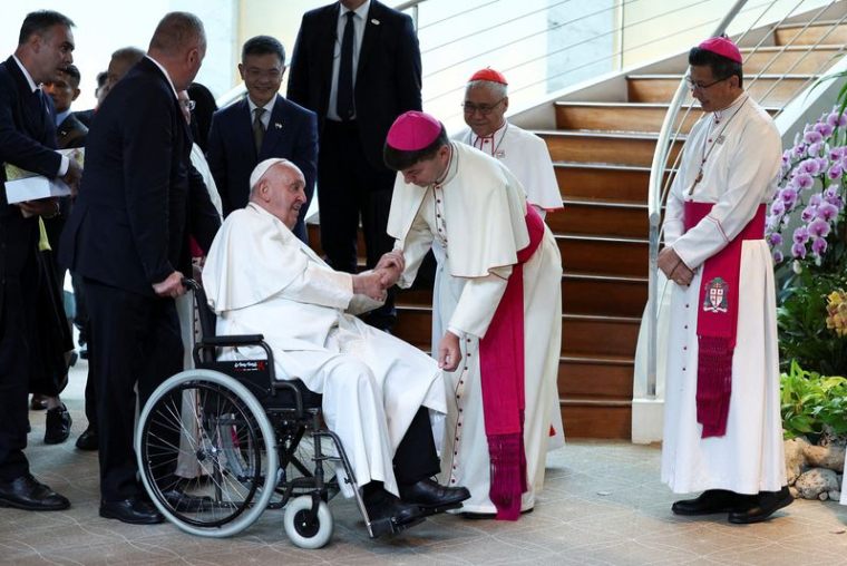 Pope Francis à Singapore dans le cadre de sa tournée en Asie