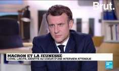 Macron face à la jeunesse : covid-19, laïcité, identité au coeur des échanges sur le média Brut