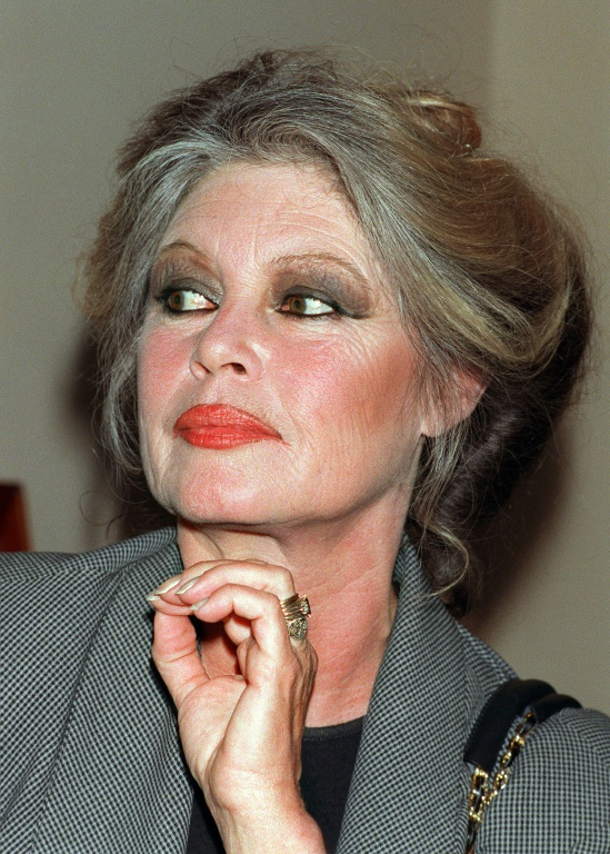 L'actrice française Brigitte Bardot, le 20 avril 1989 à Paris  ( AFP / GEORGES BENDRIHEM )