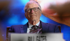 Bill Gates à New Delhi, en Inde, le 19 mars 2025. ( AFP / ARUN SANKAR )