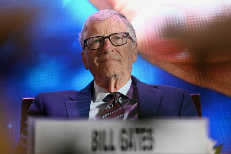 Bill Gates à New Delhi, en Inde, le 19 mars 2025. ( AFP / ARUN SANKAR )