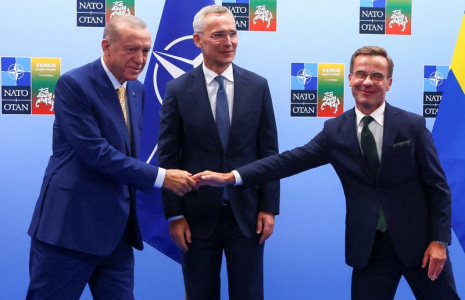 Erdogan, Kristersson, Stoltenberg à Vilnius