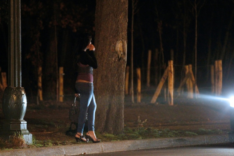 Une prostituée dans le Bois de Boulogne le 2 mars 2012 à Paris ( AFP / THOMAS SAMSON )