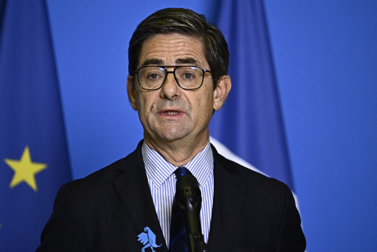 Nicolas Dufourcq, à Paris, le 21 octobre 2024 ( AFP / JULIEN DE ROSA )