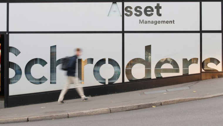 Le logo de la société de gestion d'investissement Schroders