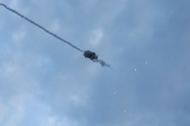 Une explosion lors d'une frappe de missile russe à Kyiv