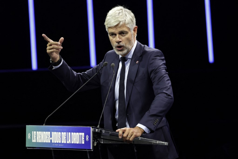 Laurent Wauquiez au Port-Marly, le 6 septembre 2025. ( AFP / STEPHANE DE SAKUTIN )