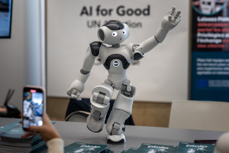 Le robot Nao d'Aldebaran. ( AFP / FABRICE COFFRINI )