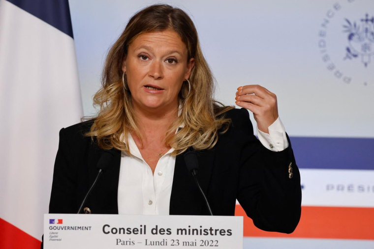 La porte-parole du gouvernement Olivia Grégoire. ( AFP / LUDOVIC MARIN )