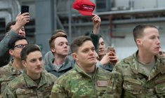 Des soldats à la base de l'armée américaine de Ramstein en Allemagne le 27 décembre 2018  ( AFP / SAUL LOEB )