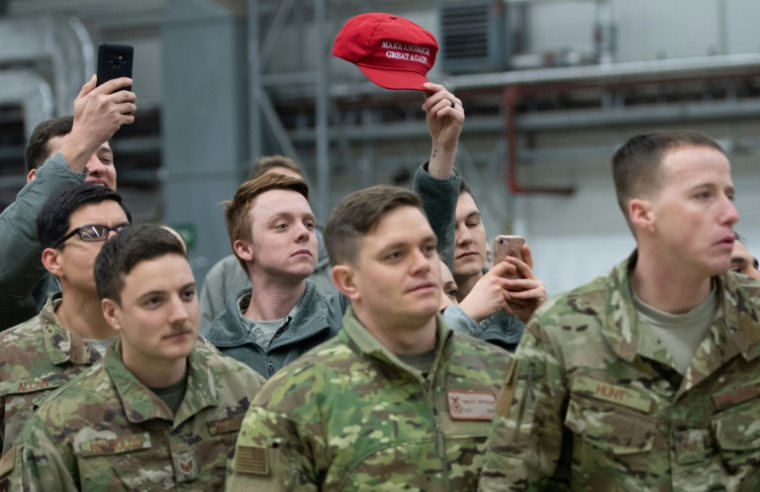 Des soldats à la base de l'armée américaine de Ramstein en Allemagne le 27 décembre 2018  ( AFP / SAUL LOEB )