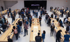 Un magasin d'Apple à Manhattan, New York