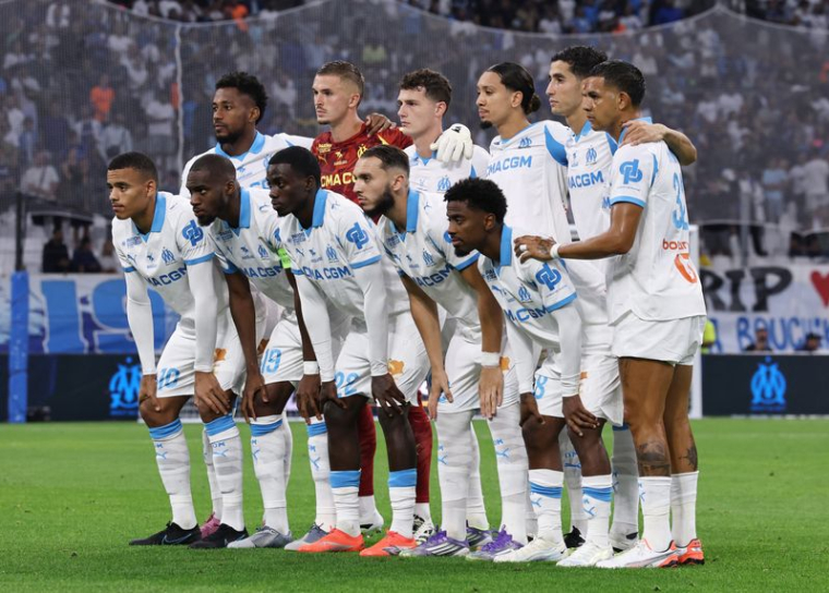 Les joueurs de l'Olympique de Marseille
