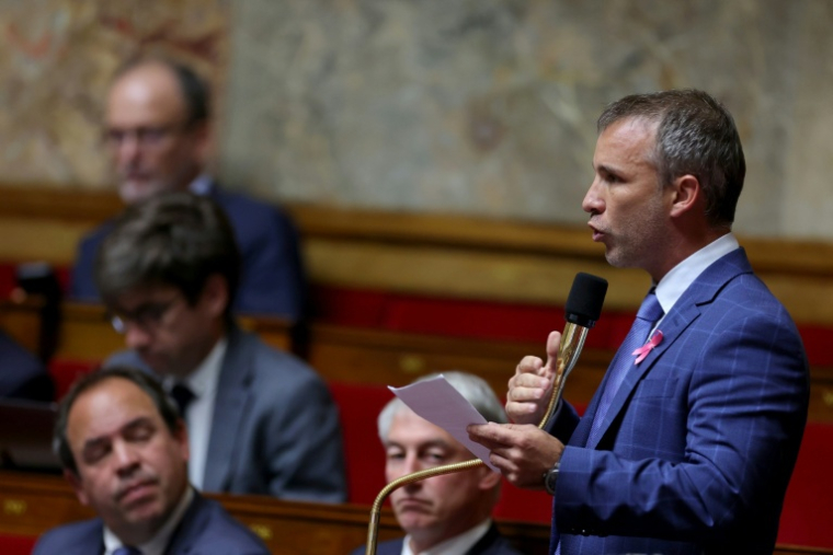 Le président du groupe indépendant Liot, Christophe Naegelen, à l'Assemblée nationale le 3 octobre 2023, à Paris ( AFP / Thomas SAMSON )