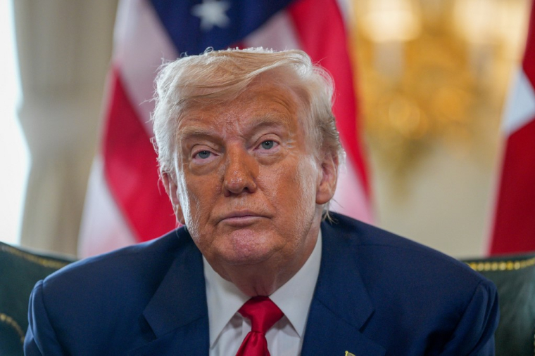 Donald Trump à Turnberry, en Ecosse, le 28 juillet 2025. ( POOL / CHRISTOPHER FURLONG )