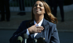 La procureure générale de l'Etat de New York, Letitia James, le 24 octobre 2025 à Norfolk, en Virginie ( Getty / WIN MCNAMEE )