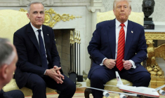 Le président des États-Unis Donald Trump rencontre le Premier ministre canadien Mark Carney à Washington