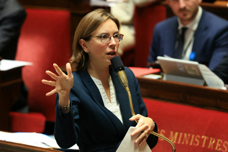 Amélie de Montchalin, ministre des Comptes publics, à l'Assemblée nationale le 31 octobre 2025. ( AFP / ALAIN JOCARD )