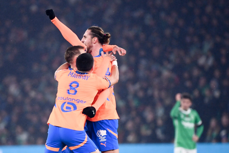L'OM en maîtrise à Saint-Étienne