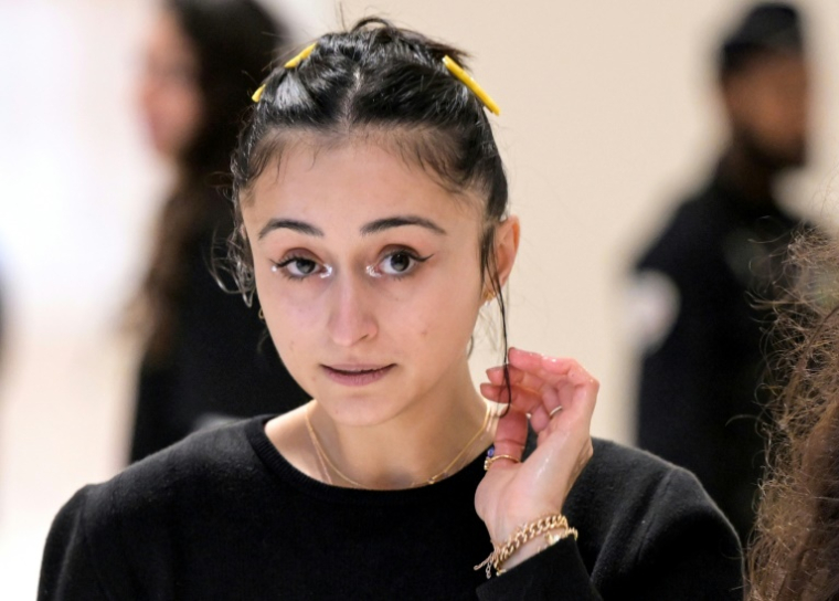 Charlotte Arnould au tribunal de Paris le 28 octobre 2024 ( AFP / Bertrand GUAY )