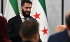 Le président syrien Ahmad al-Chareh, le 12 mai 2026 à Damas ( AFP / LOUAI BESHARA )