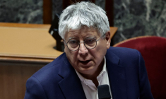 Eric Coquerel, à l'Assemblée nationale, le 27 octobre 2025 ( AFP / STEPHANE DE SAKUTIN )