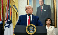 Le président américain Donald Trump lors de la cérémonie dans le bureau ovale de la Maison Blanche à Washington, aux Etats-Unis, le 28 mai 2025 ( AFP / Jim WATSON )