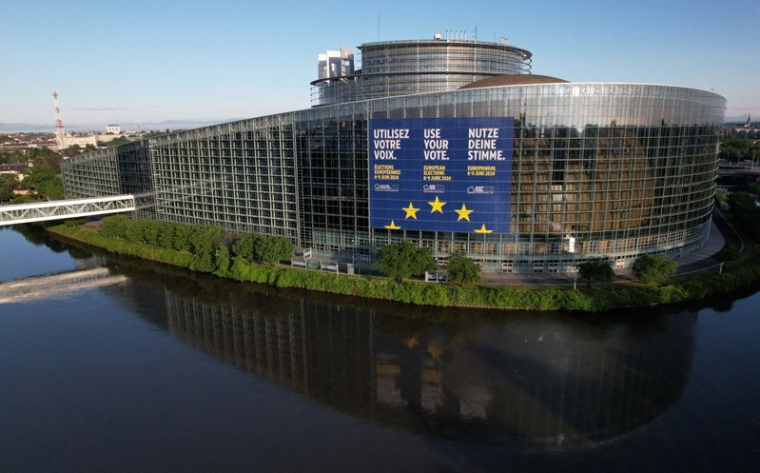 Vue sur le Parlement européen à Strasbourg