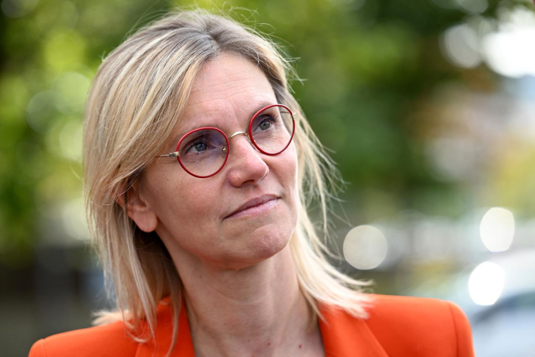 Agnès Pannier-Runacher, la ministre de la Transition écologique, le 15 septembre 2022 à Montigny-le-Bretonneux. ( AFP / BERTRAND GUAY )